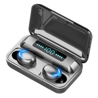 Headphone tws earphones in-ear headset black true F9 F9-5C wireless bluetooth earbuds with powerbank charging box for iPhone